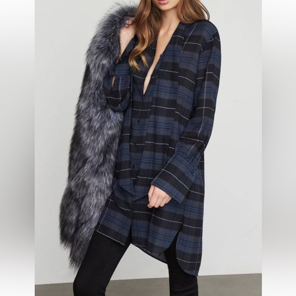 BCBGMaxAzria Dresses & Skirts - BCBGMaxAzria Flannel Shirt Tunic Dress NWT